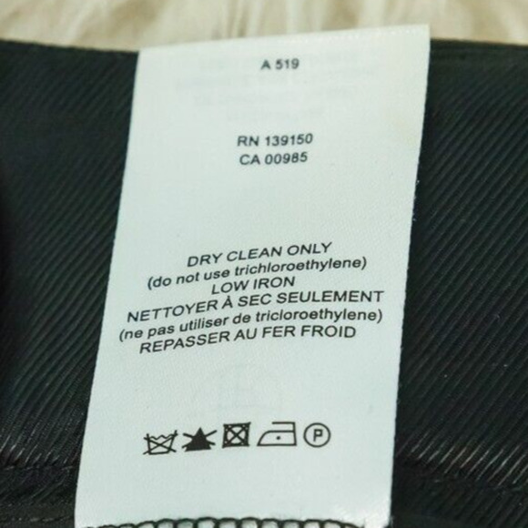 The Row Size 10 Black Crop Cropped Tapered Leg Button Zip Virgin Wool Pants - Picture 8 of 9